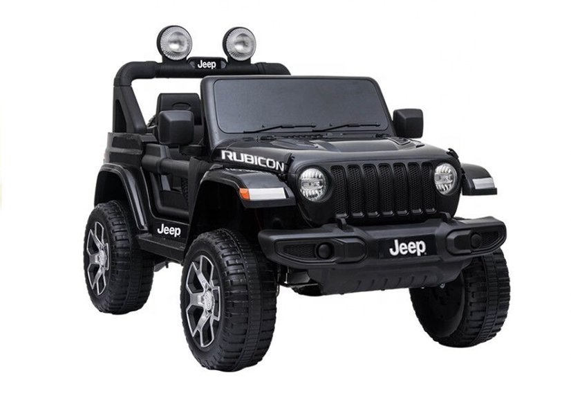 licencirani auto na akumulator jeep wrangler rubicon 4x4 - crni - slika 1