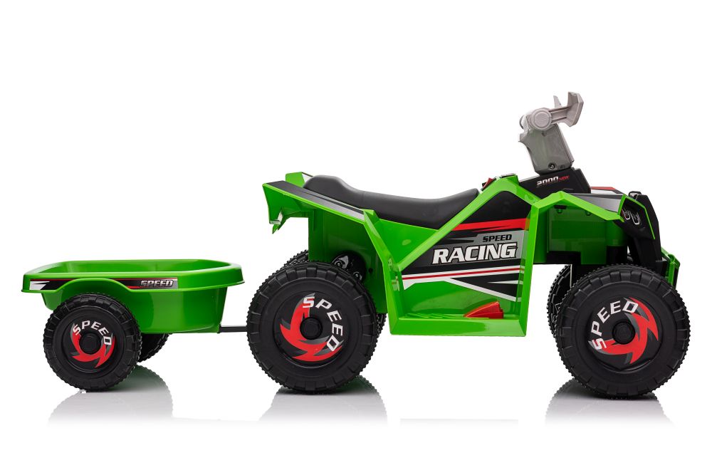 quad na akumulator s prikolicom xmx630t - zeleni - slika 2