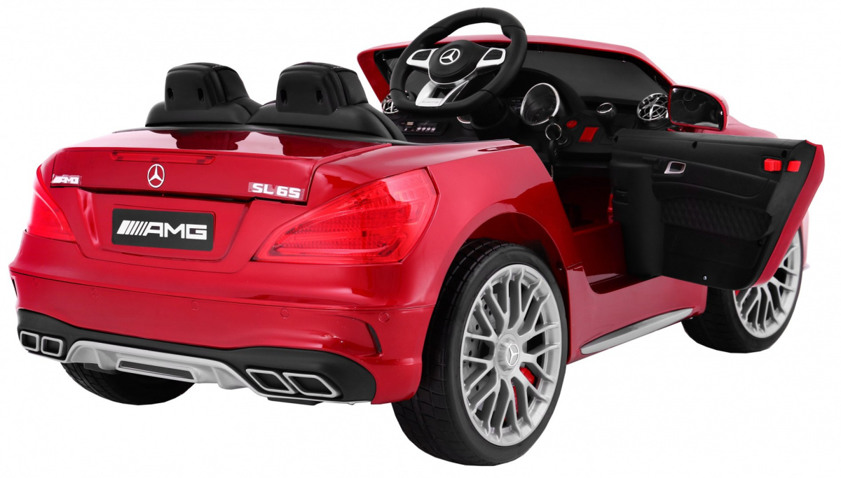 licencirani auto na akumulator mercedes amg sl65 - crveni/lakirani - slika 2