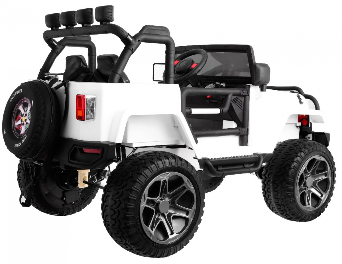 auto na akumulator monster jeep 4 x 4 - dvosjed - bijeli - slika 2