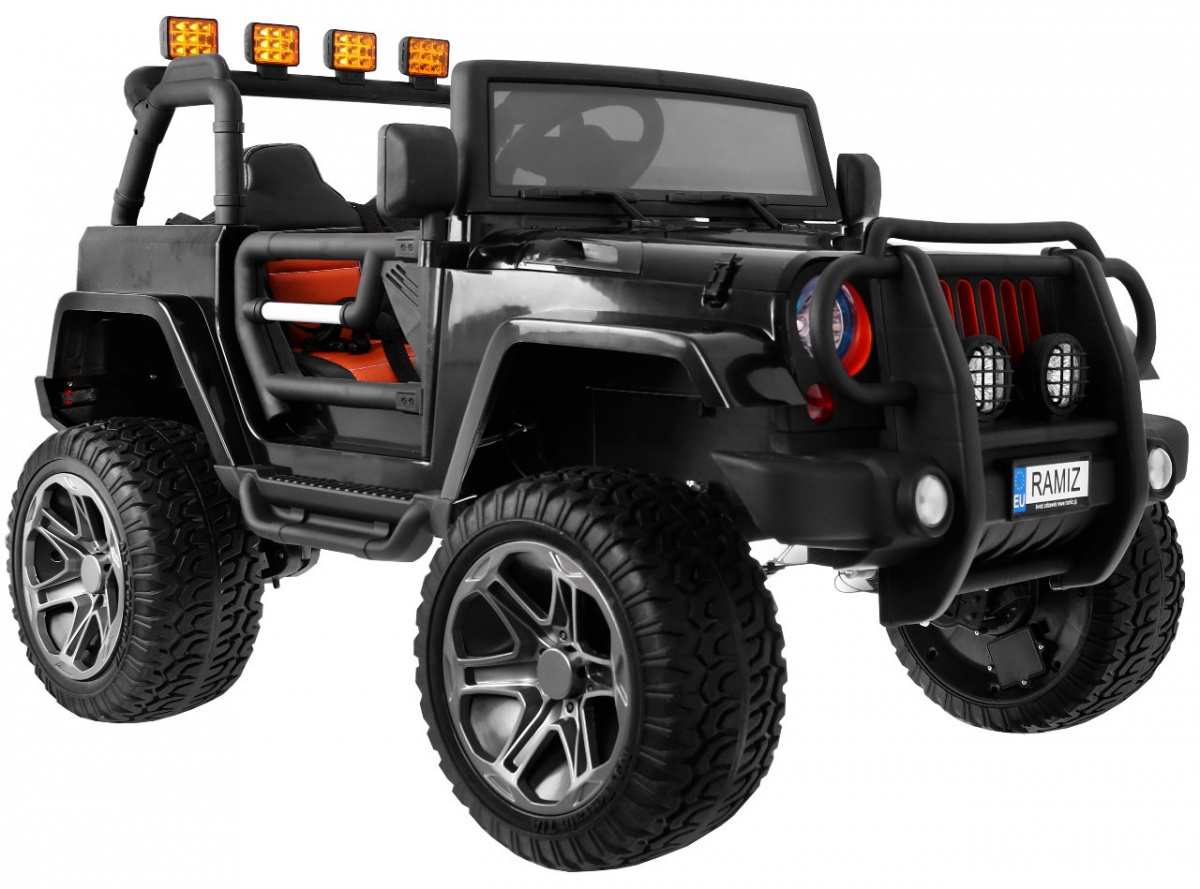 auto na akumulator monster jeep 4 x 4 - dvosjed - crni - slika 2