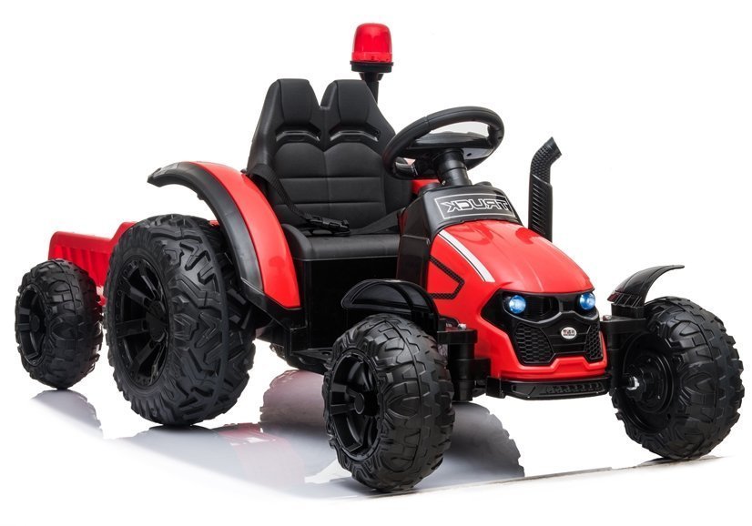 traktor na akumulator s prikolicom hzb-200 - crveni - slika 1