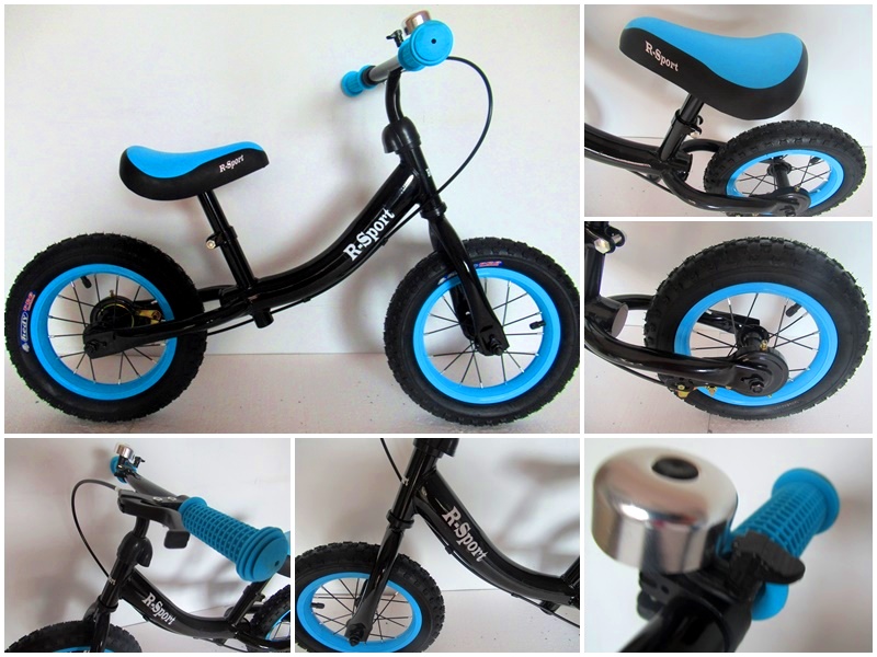 bicikl bez pedala r3 - crno/plavi - slika 1