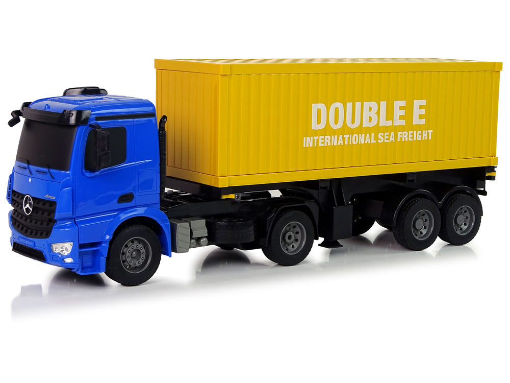 large r/c truck mercedes arocs blue 1:20 container 58 cm long - slika 2