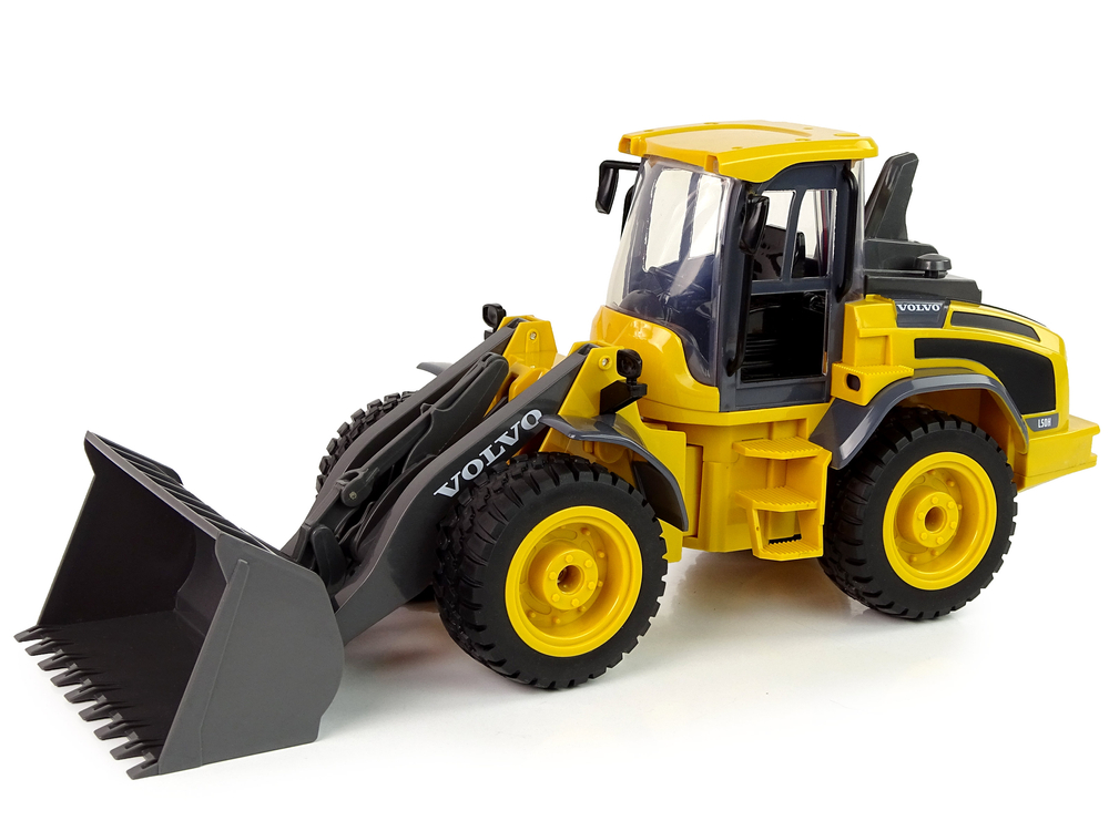 huge wheeled remote controlled excavator volvo brand led lights and sound signals - slika 2