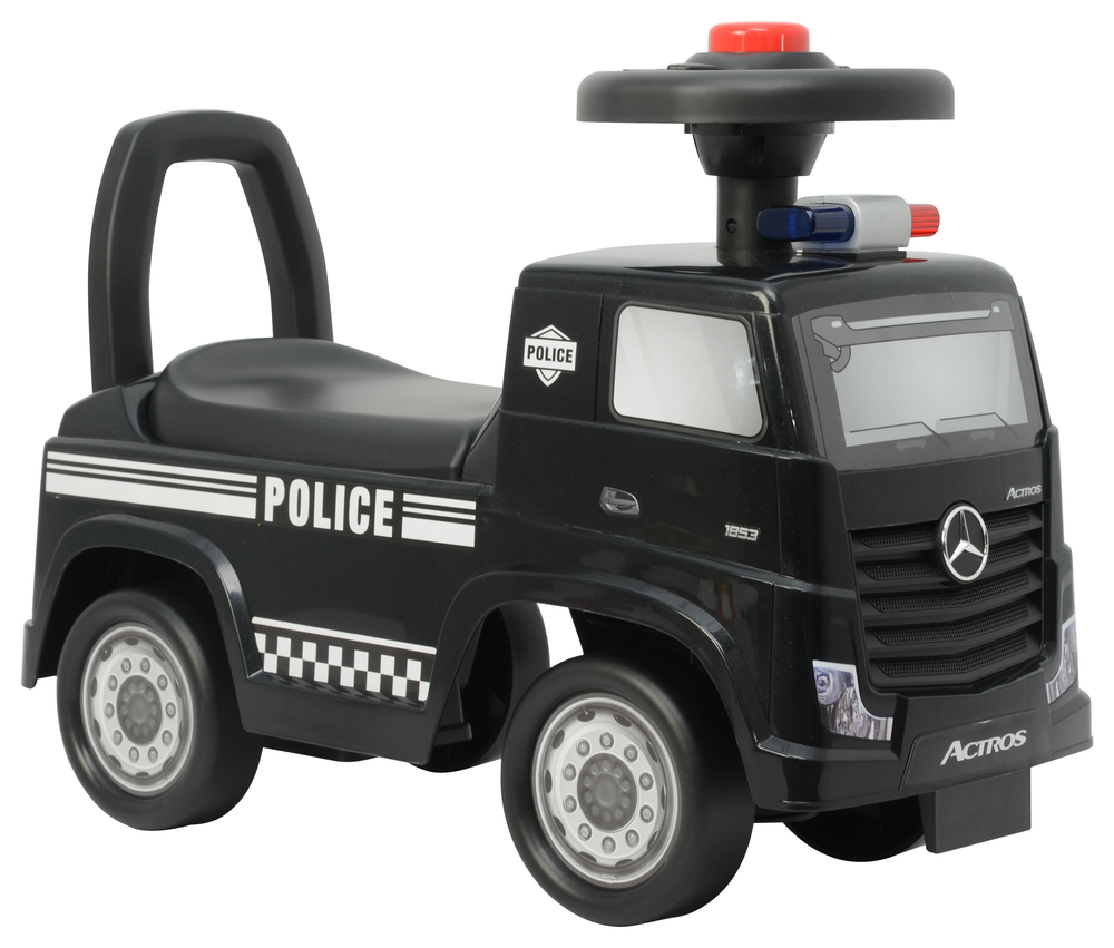 mercedes actros police 3316a ride-on, black - slika 1