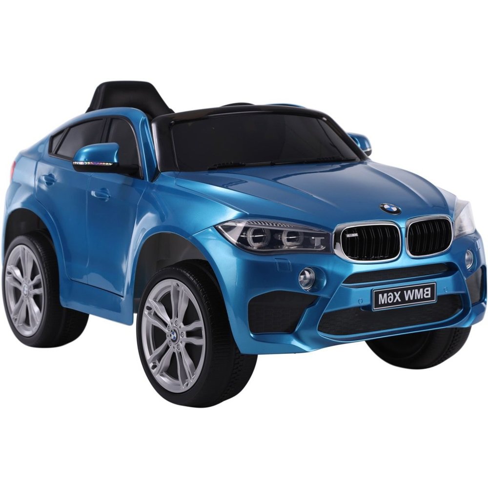 licencirani auto na akumulator bmw x6 - plavi/lakirani - slika 2