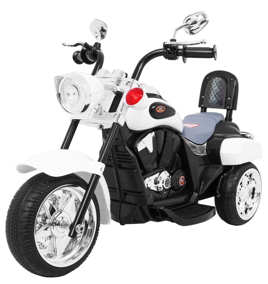 motor na akumulator nightbike chopper - bijeli - slika 1