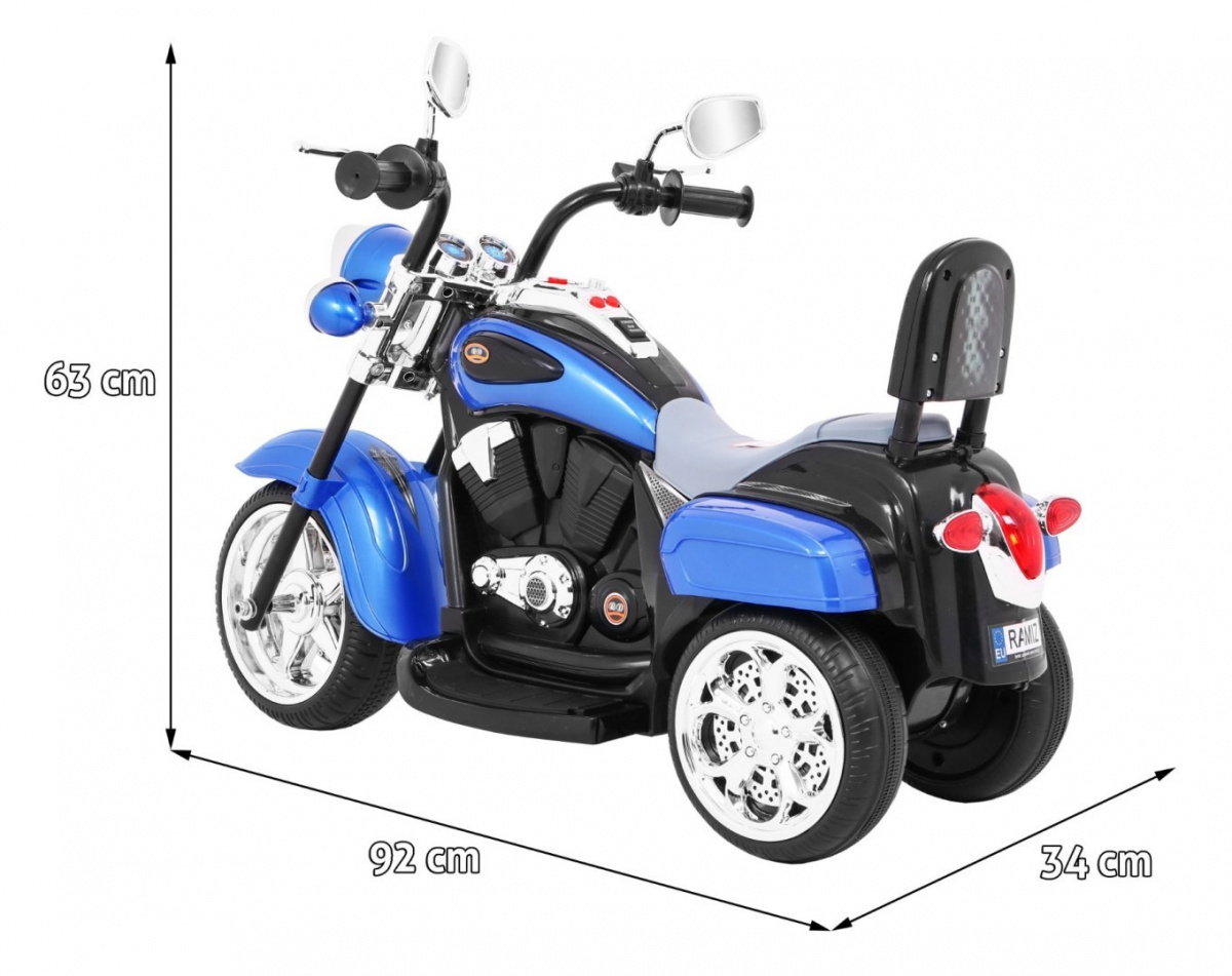 motor na akumulator nightbike chopper - plavi - slika 2