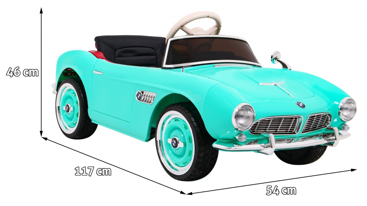 licencirani auto na akumulator bmw 507 retro - zeleni - slika 2