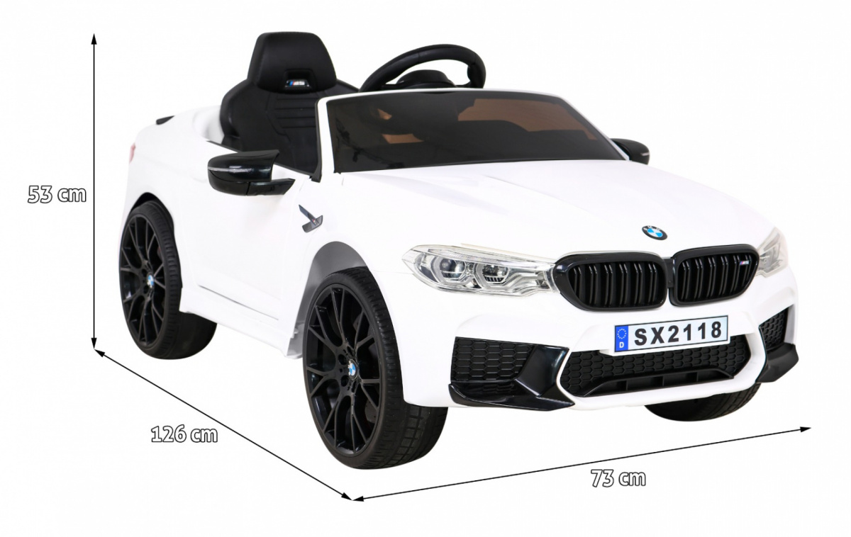 licencirani auto na akumulator bmw m5 drift - bijeli - slika 2