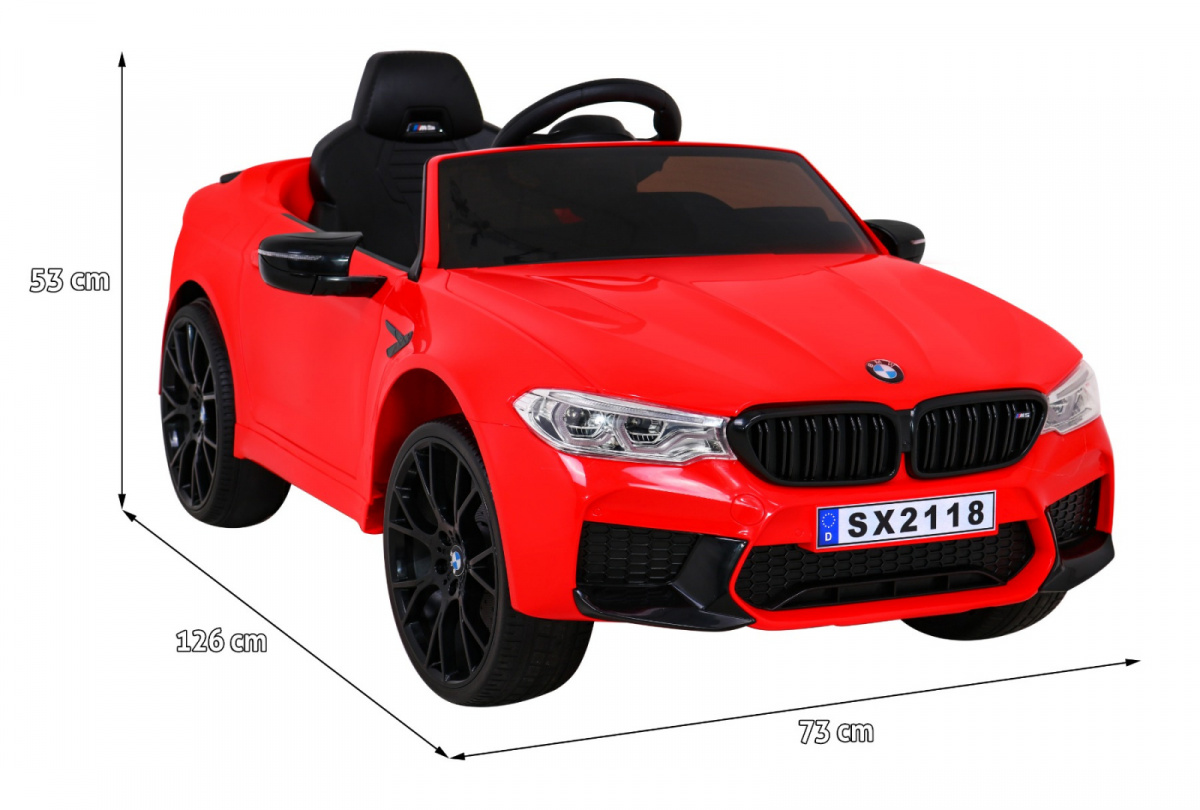 licencirani auto na akumulator bmw m5 drift - crveni - slika 2