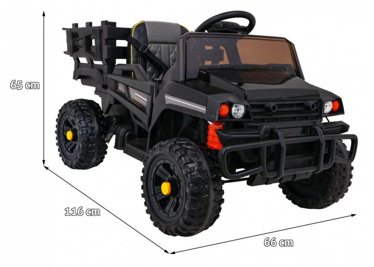 auto na akumulator farmer pick-up - crna - slika 2