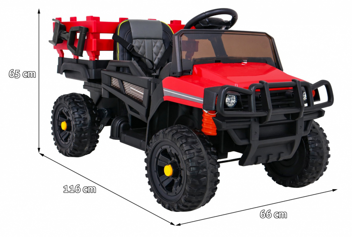 auto na akumulator farmer pick-up - crveni - slika 2