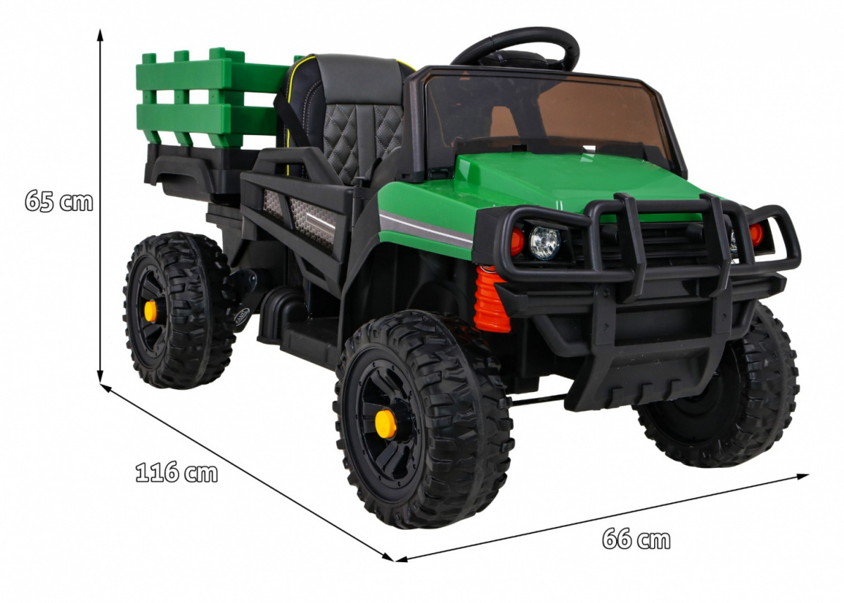 auto na akumulator farmer pick-up - zeleni - slika 2
