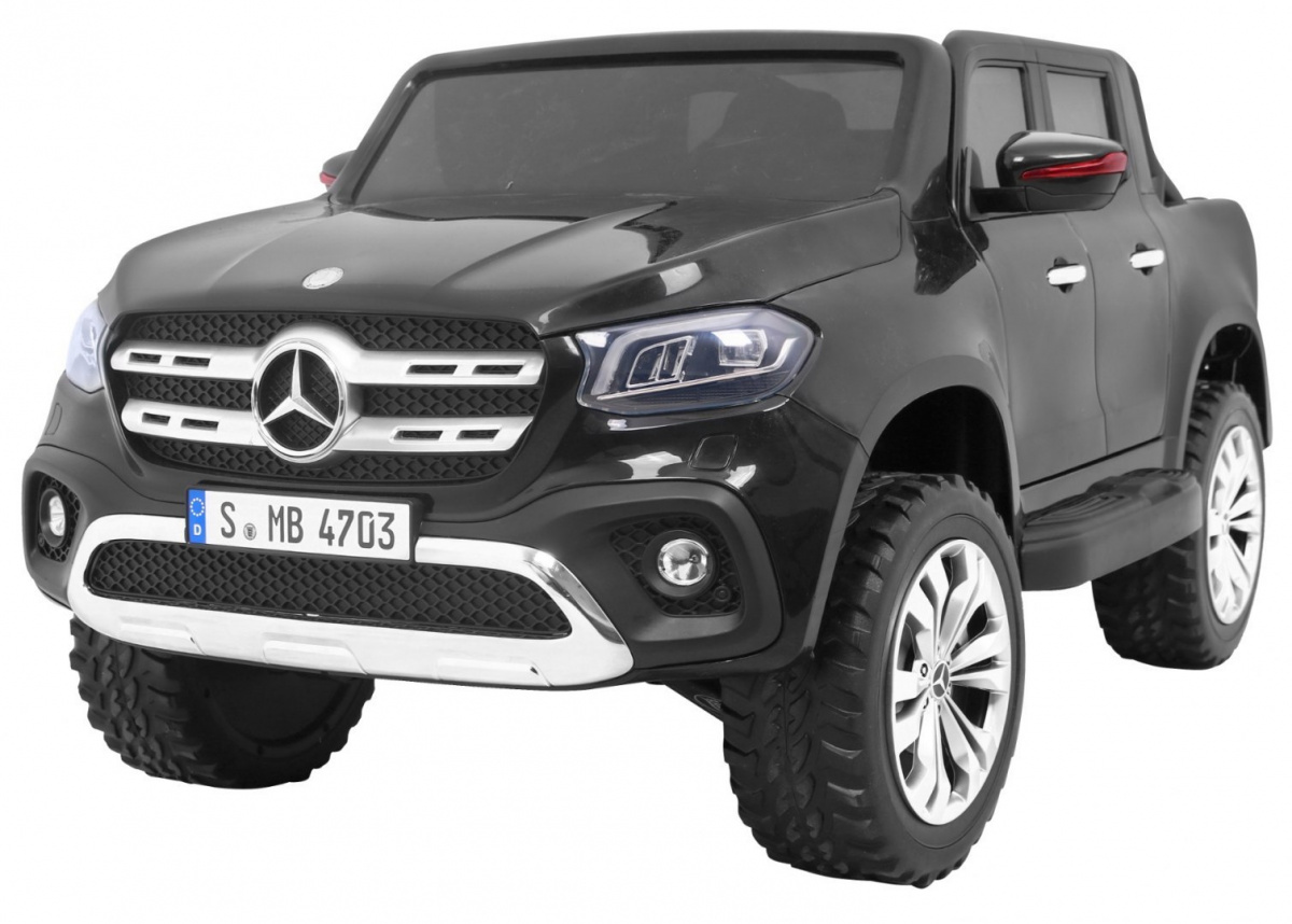 licencirani auto na akumulator mercedes benz x-class - crni - slika 1