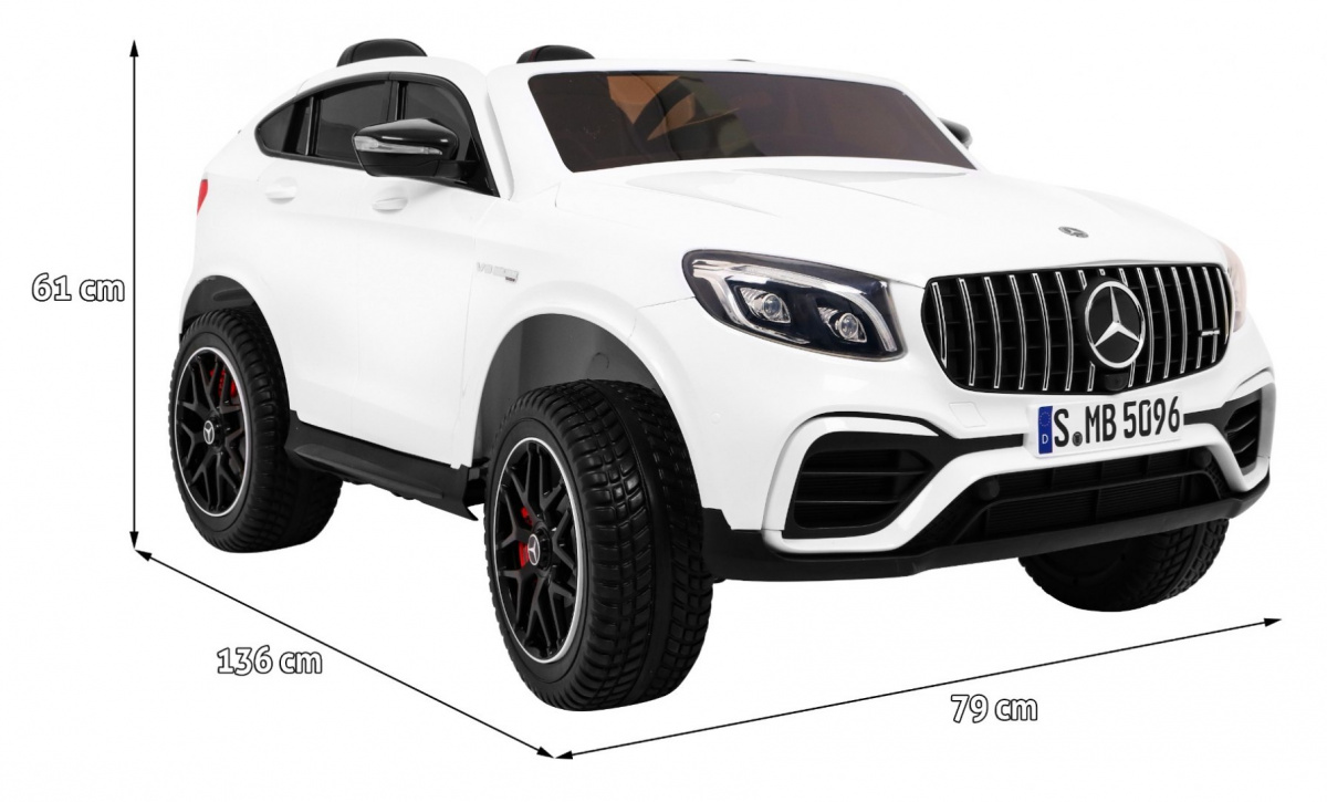 licencirani auto na akumulator mercedes glc 63s - dvosjed - bijeli - slika 2