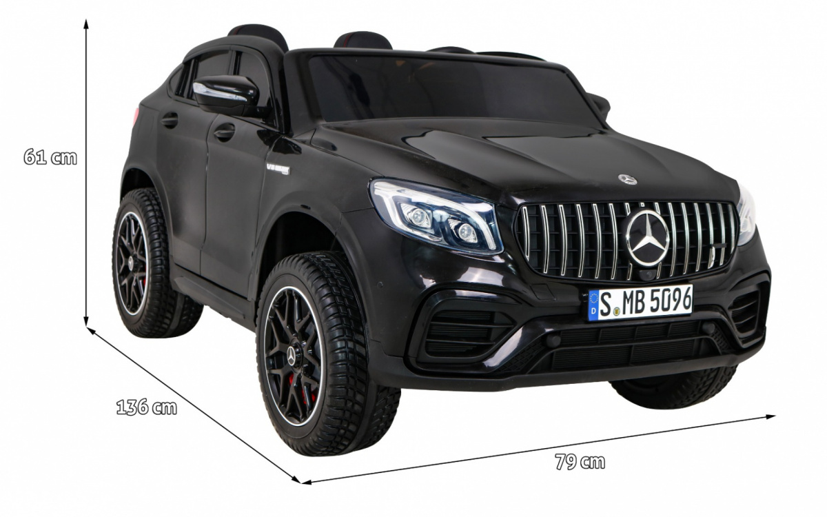 licencirani auto na akumulator mercedes glc 63s - dvosjed - crni - slika 2