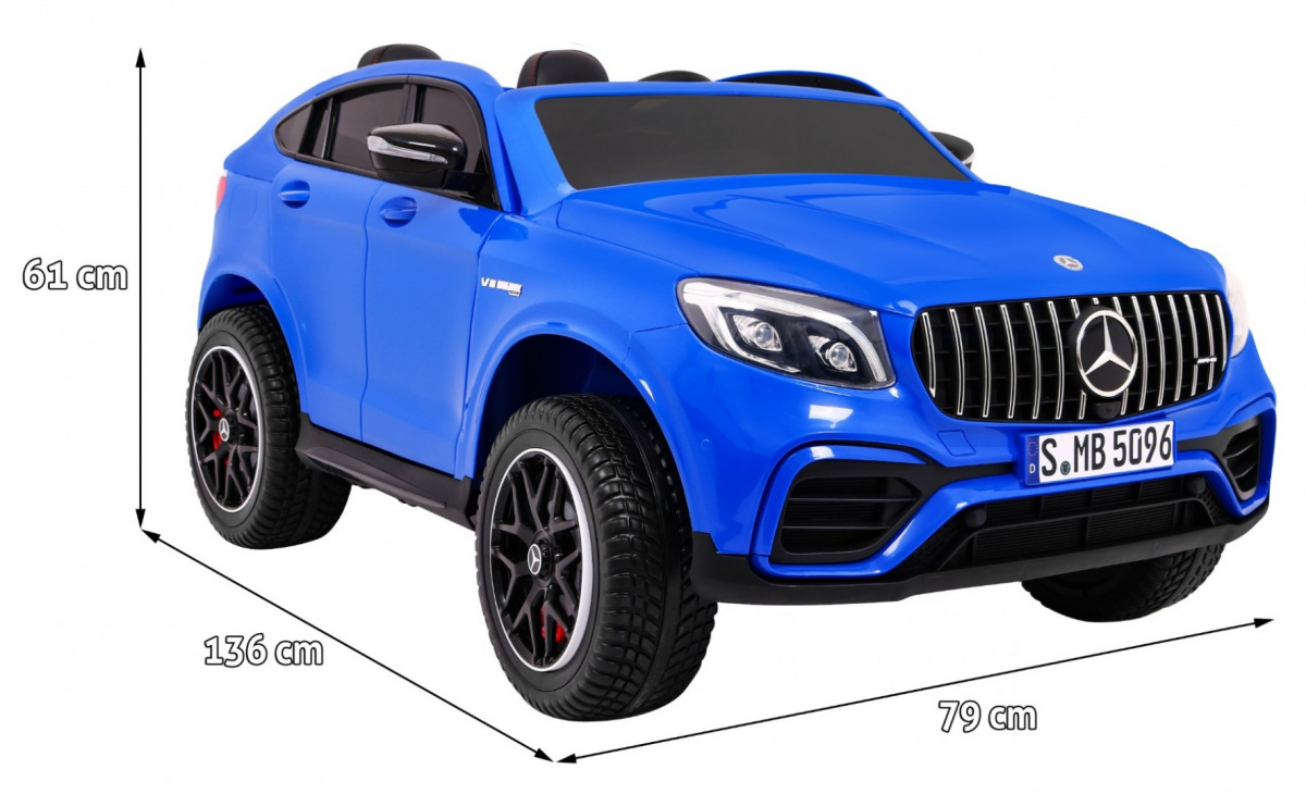 licencirani auto na akumulator mercedes glc 63s - dvosjed - plavi - slika 2