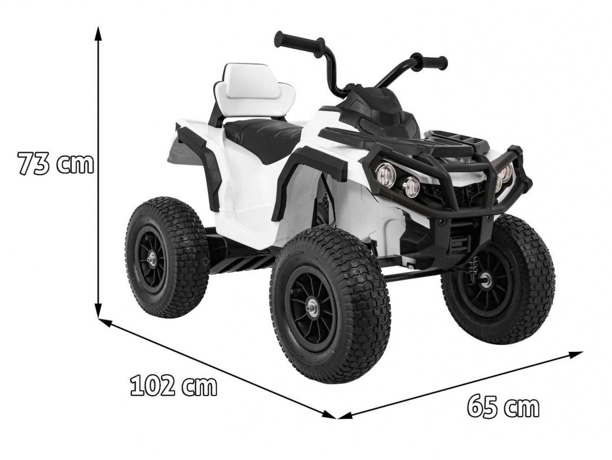 quad na akumulator atv air - bijeli - slika 2