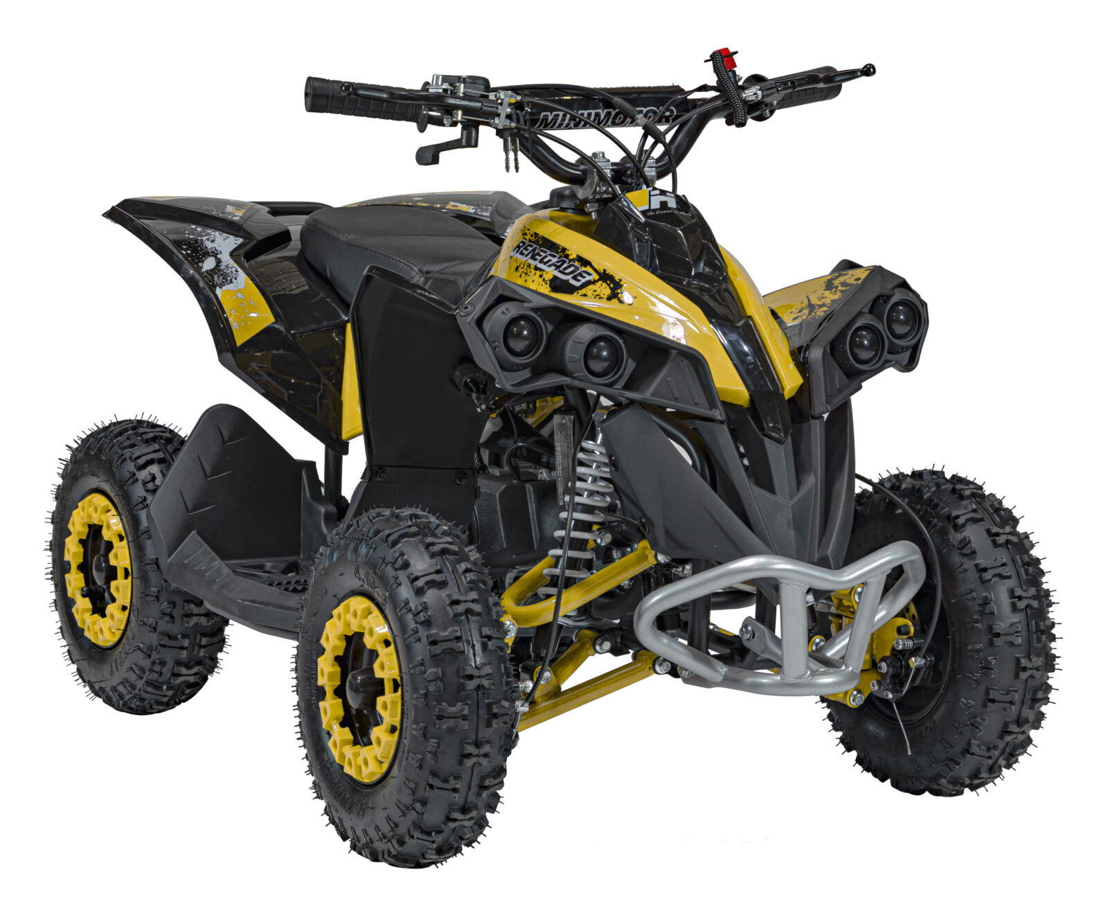 quad na akumulator renegade highper 49cc combustion - žuti - slika 2