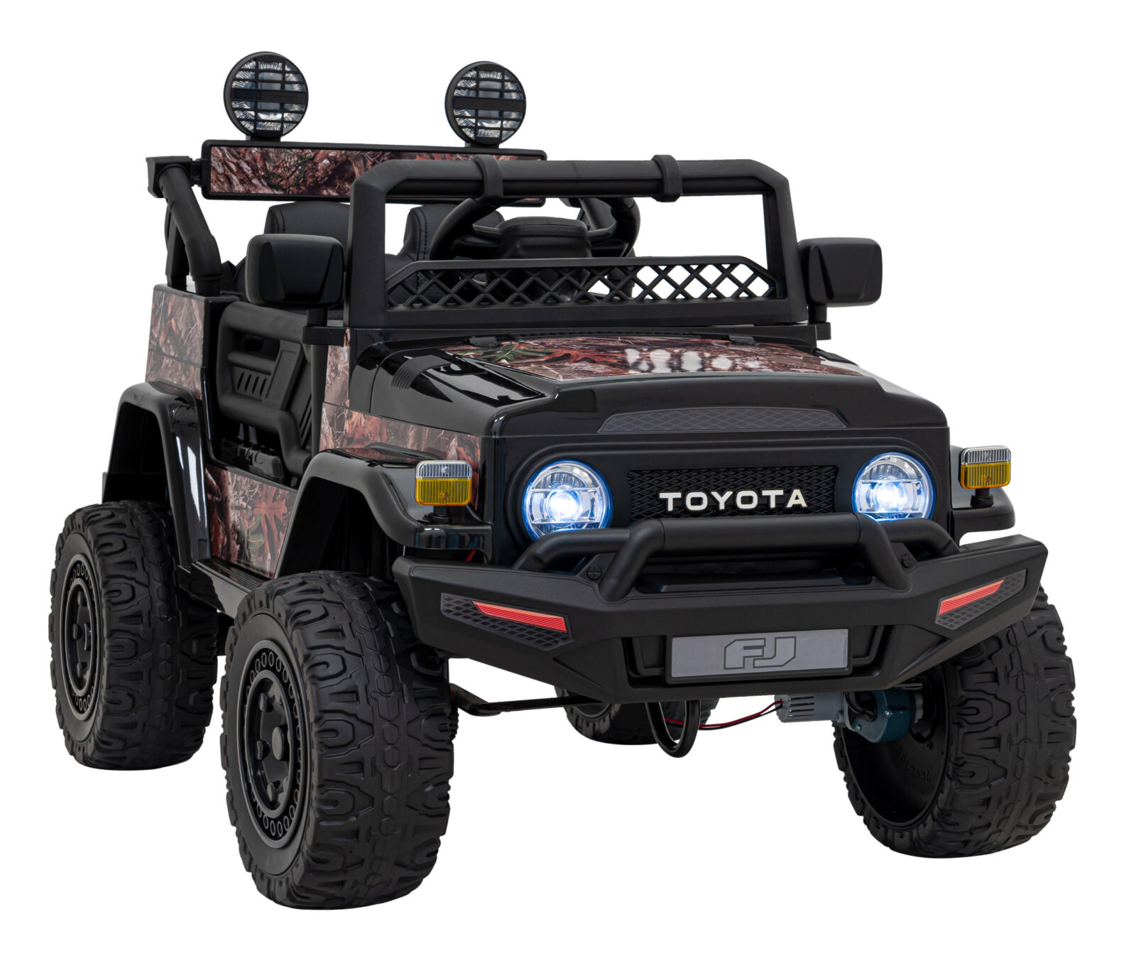 licencirani auto na akumulator toyota fj cruiser 4x4 - crni - slika 1