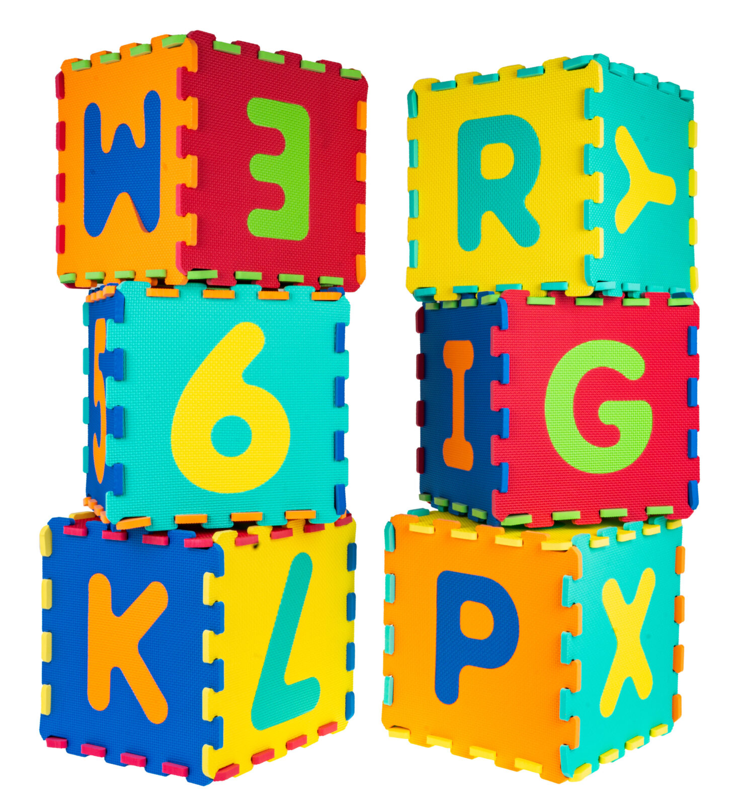 edukativna podloga za igru - šarene puzzle s slovima i brojevima - slika 2