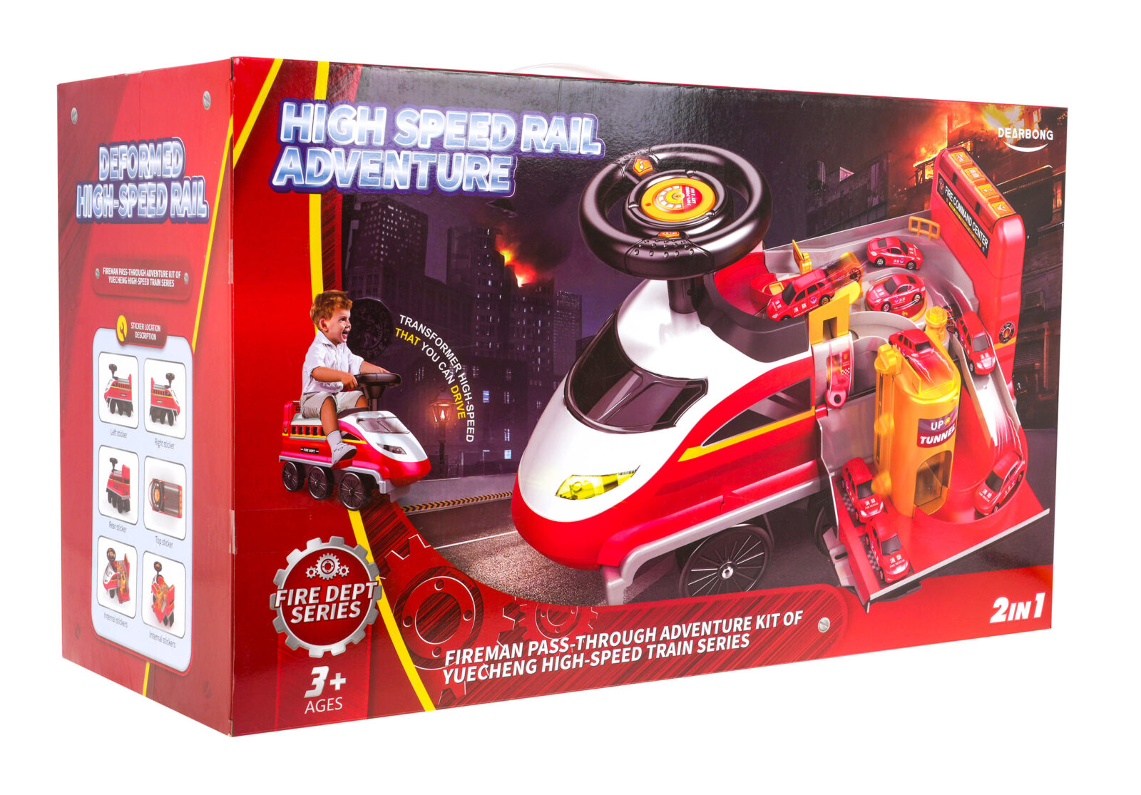 dječja guralica rider 2in1 fire - crvena - slika 2