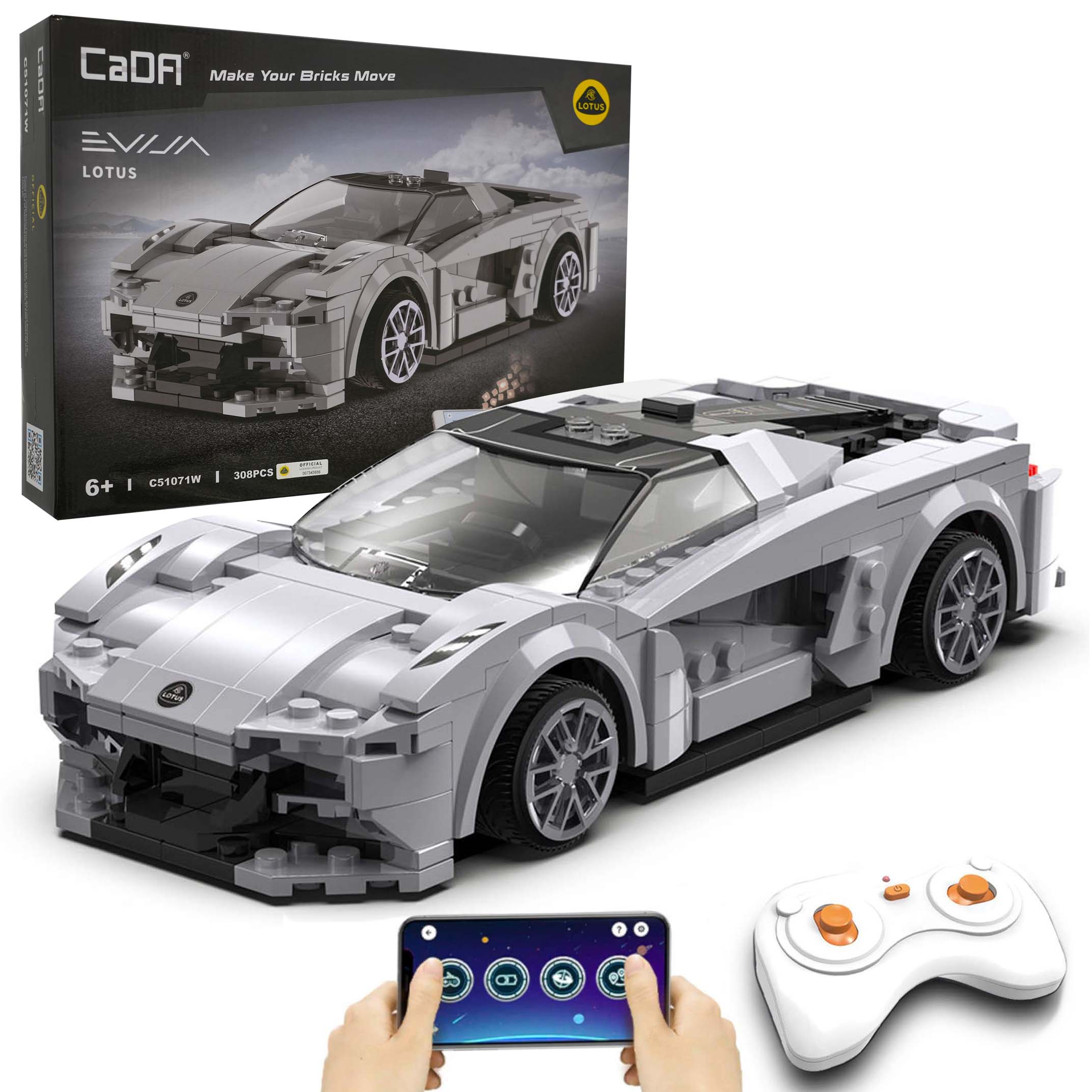 auto na daljinsko upravljanje r/c bricks sports car 308el. ee - slika 2