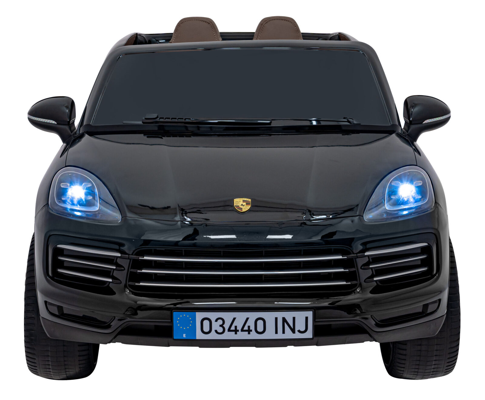 licencirani auto na akumulator porsche cayenne s - crni/lakirani - slika 2