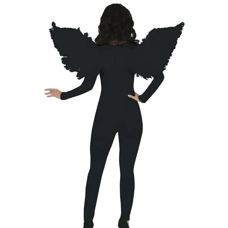 velika crna pernata krila 106 cm - slika 3