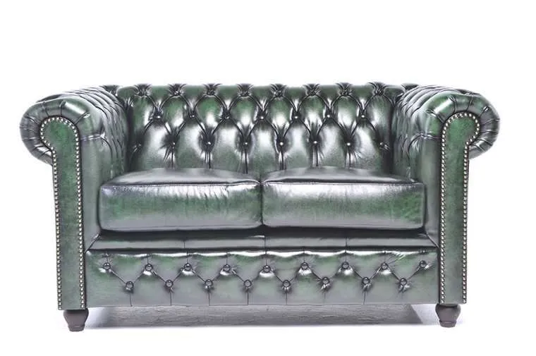 Chesterfield Dvosjed Original Leather | 2-sjedišta | Wash Off Green - Ježdovec, Zagreb