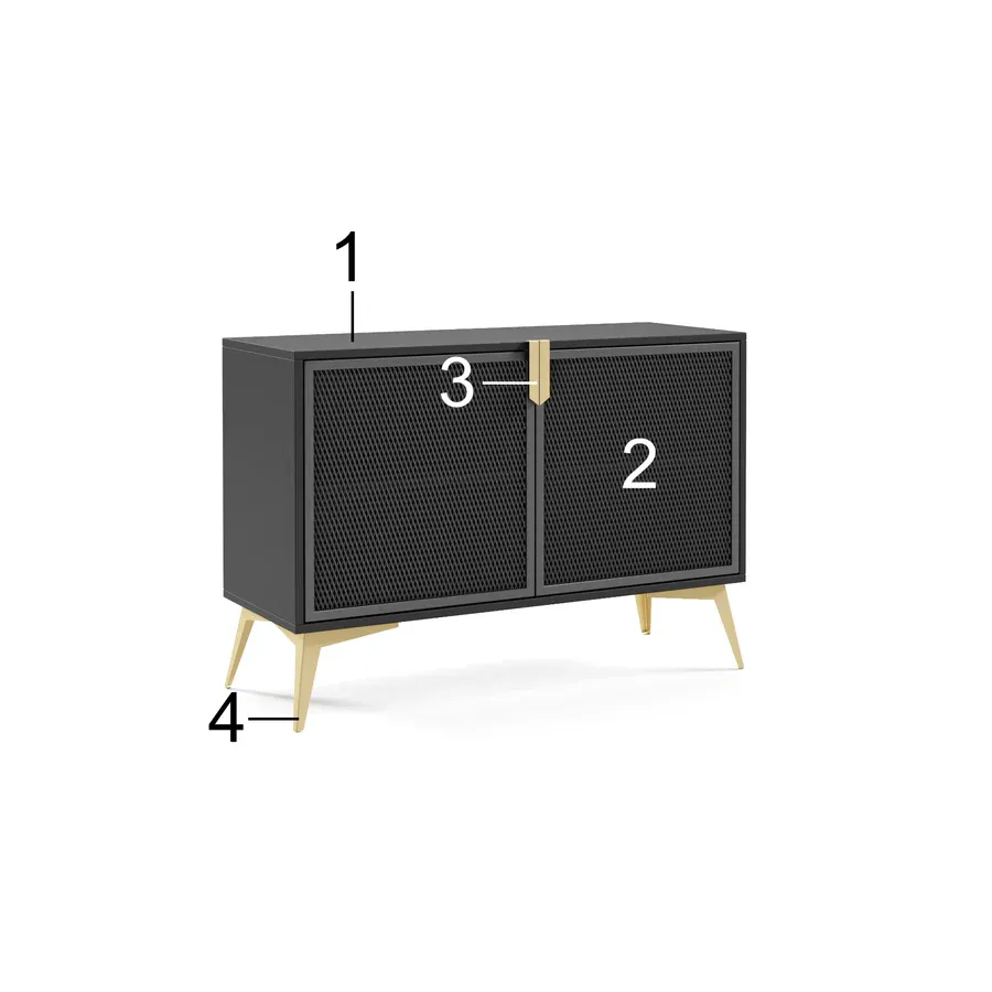 komoda bravio 110x42cm, materijal: laminirana ploča - slika 3