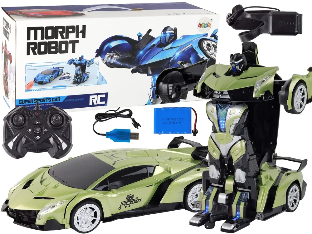 Auto na daljinsko upravljanje Robot Transformation R/C 1:10- zeleni - Mursko Središće