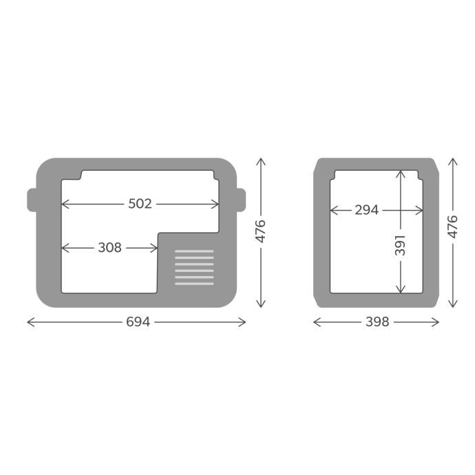 hladnjak dometic cfx3 45, 12/24v dc 110-240v ac, 46 lit. - slika 2