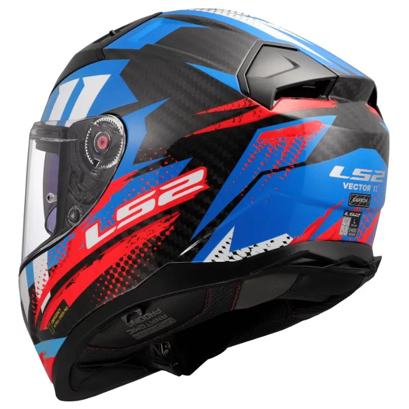 kaciga ls2 ff811 vector ii karbon tantic crveno-plava - slika 5