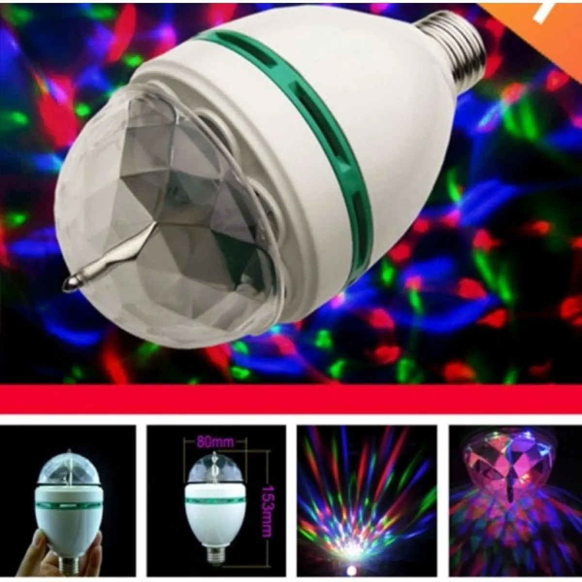 rotirajuća led disco žarulja - slika 4