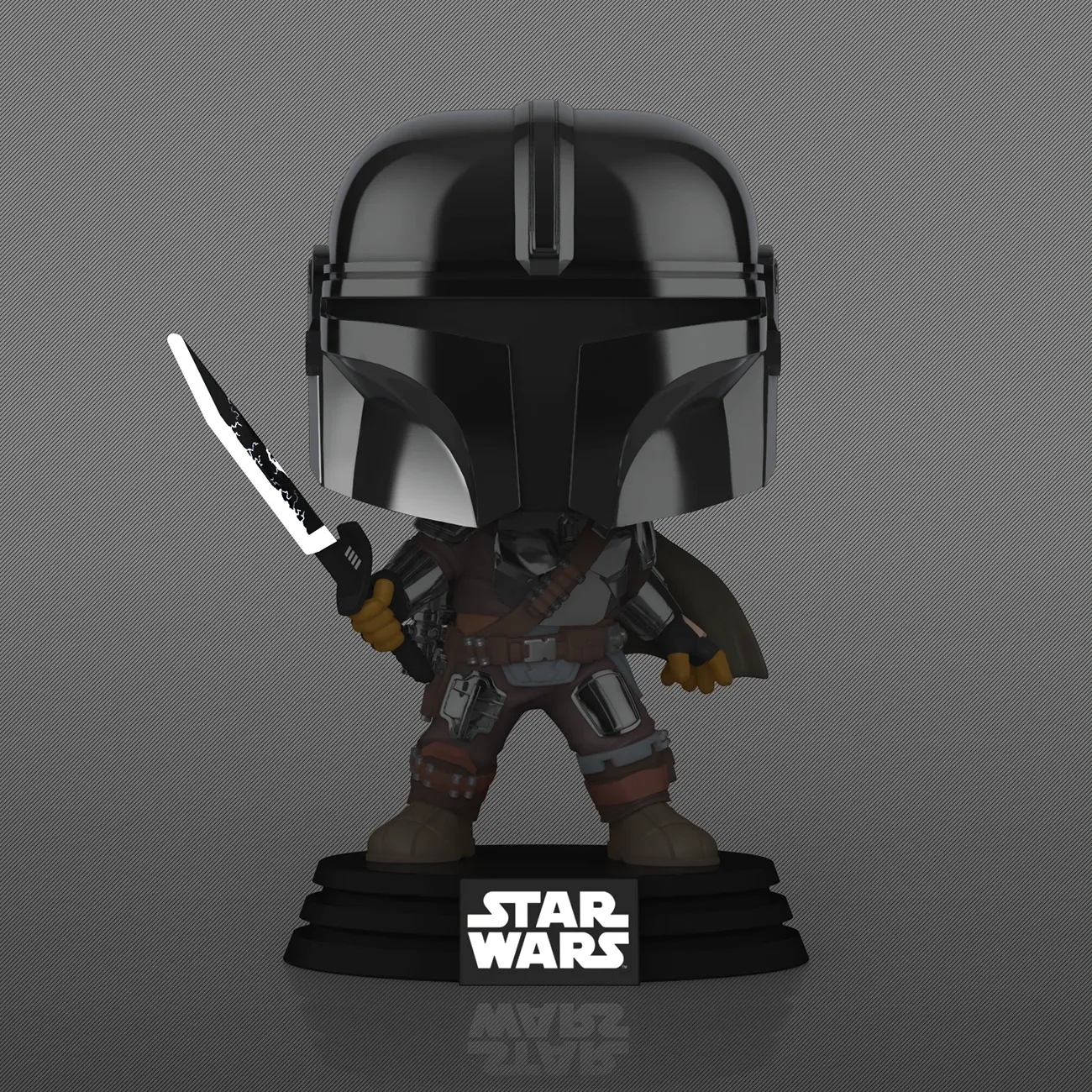 funko pop! star wars – the mandalorian with darksaber (gitd) #491 - slika 3