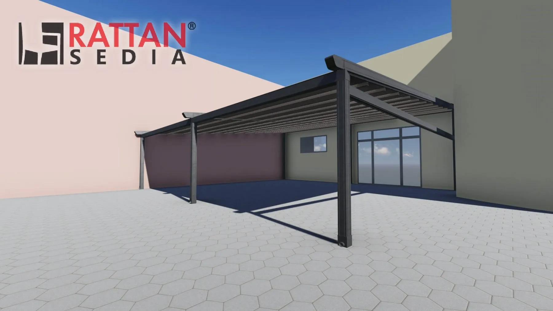 jednovodna pergola tenda – alpha - slika 12