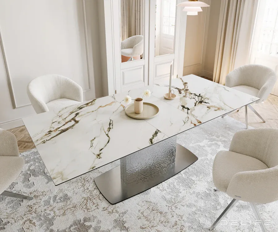 produljivi stol edge 180/220x100, materijal: keramika calacatta luxe - slika 4