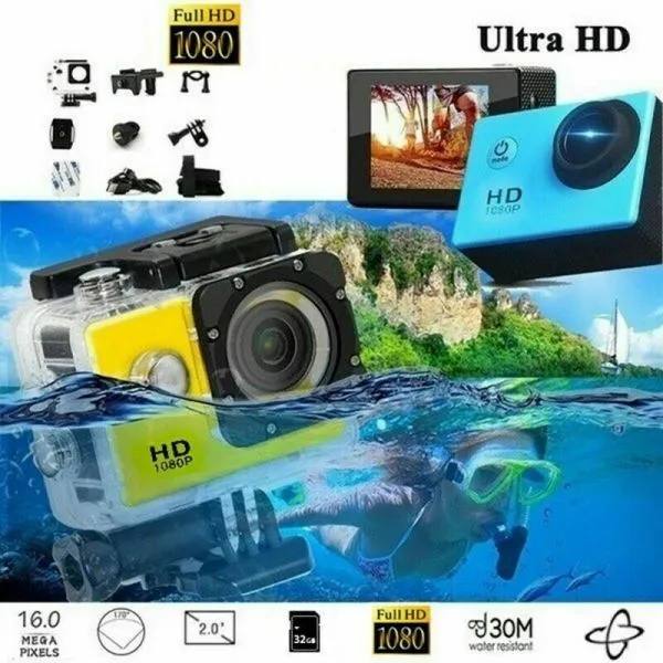 sportska akcijska full hd kamera vodootporna - slika 2