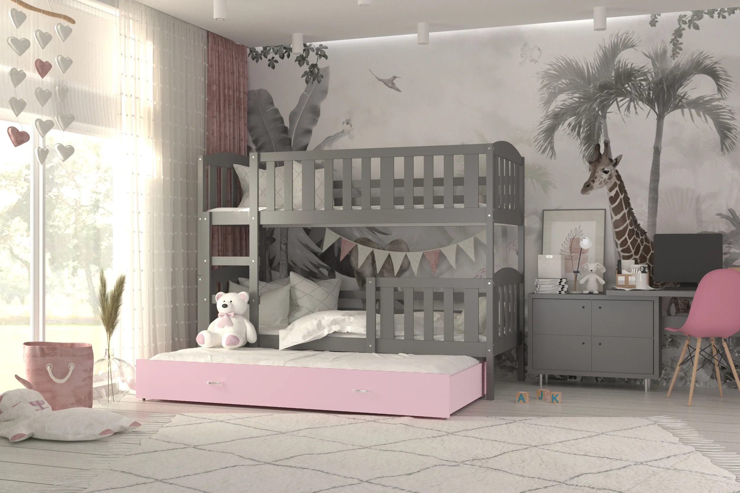 kubus 3 dječji krevet s tri ležaja 200×90 - slika 2