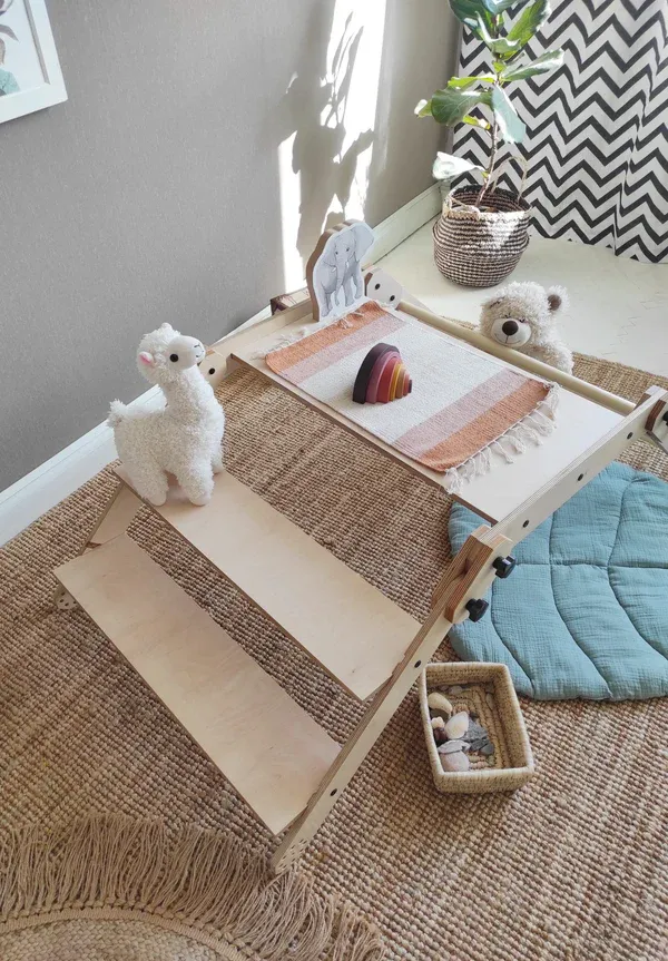 montessori set za penjanje / stol / ploča za crtanje nabu - slika 4