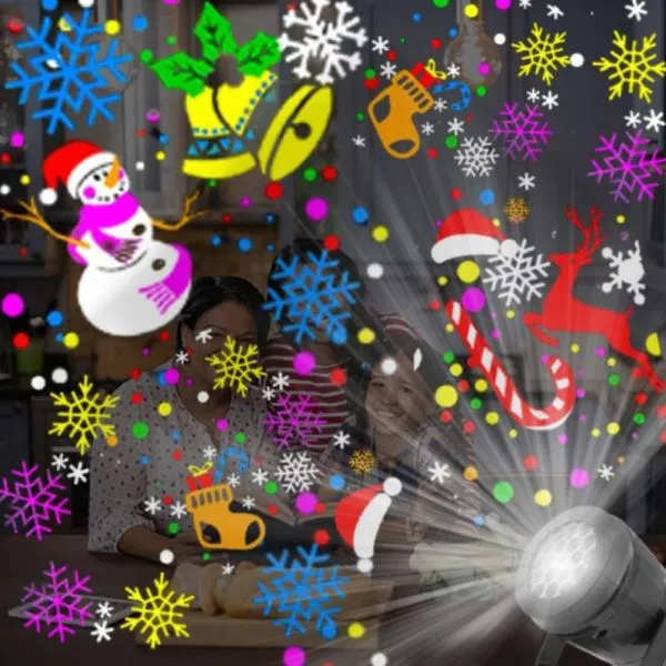 božićni led projektor sa 16 motiva - holidate night - slika 7