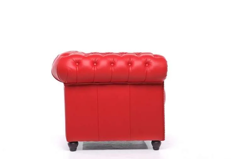chesterfield fotelja original leather | 1-sjedište | red - slika 2