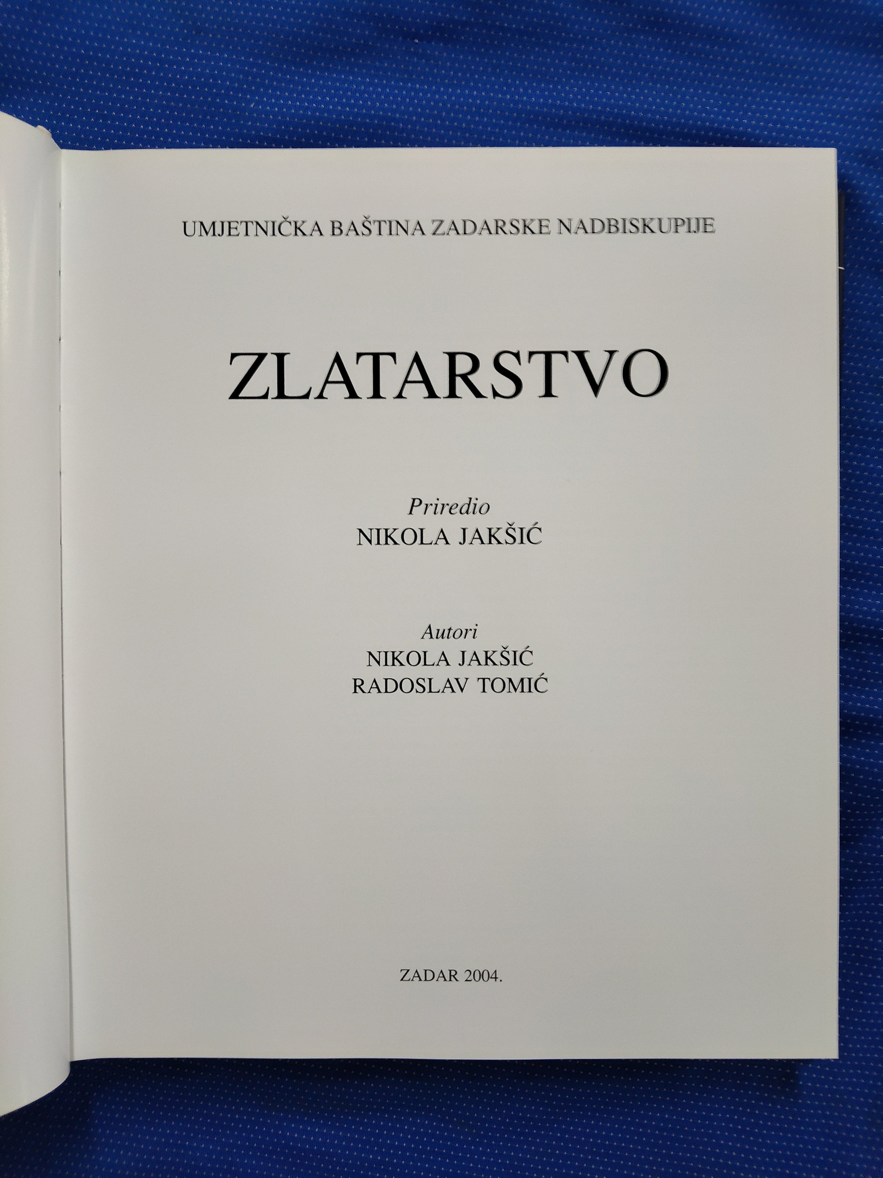 umjetnička baština zadarske nadbiskupije : zlatarstvo - slika 2