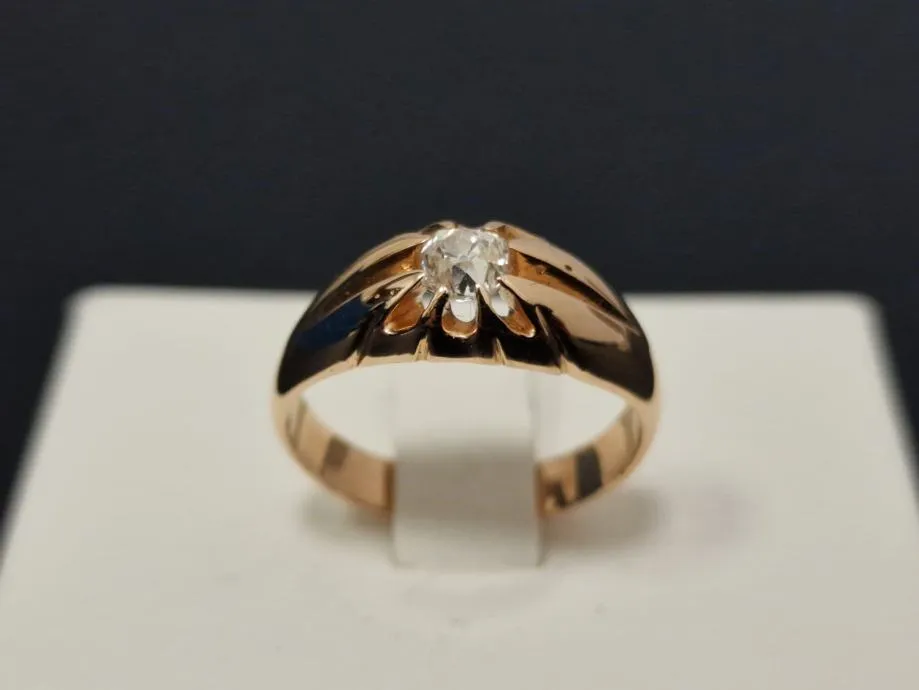 zlatni prsten s dijamantom - 0,40ct - 6,24g (14k) / r1, rate !! - slika 2
