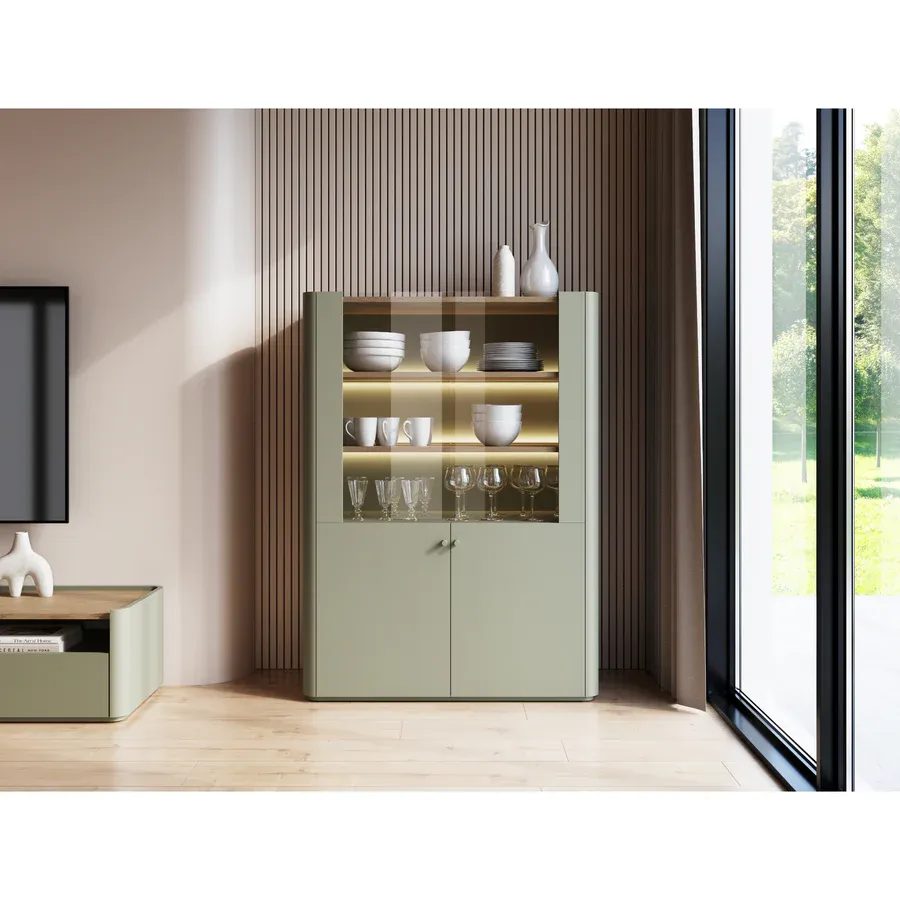 vitrina elivo 100cm, materijal: mdf,melaminska ploča - slika 3