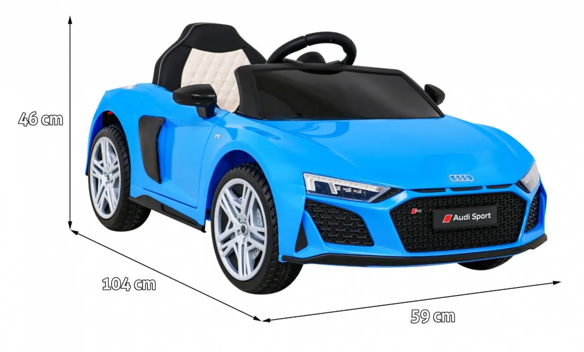 licencirani auto na akumulator audi r8 lift - plavi - slika 2