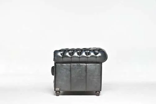 chesterfield fotelja original leather | 1-sjedište | wash off blue - slika 2